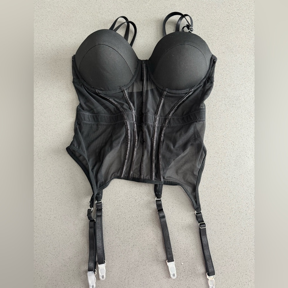 Black mesh lingerie